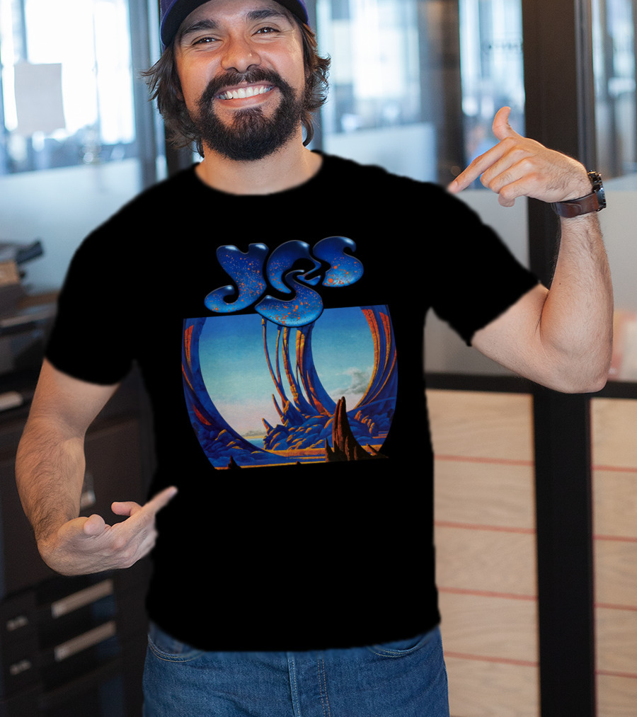 Yes Album Art Cover Retro Fantasy Landscape T-Shirt