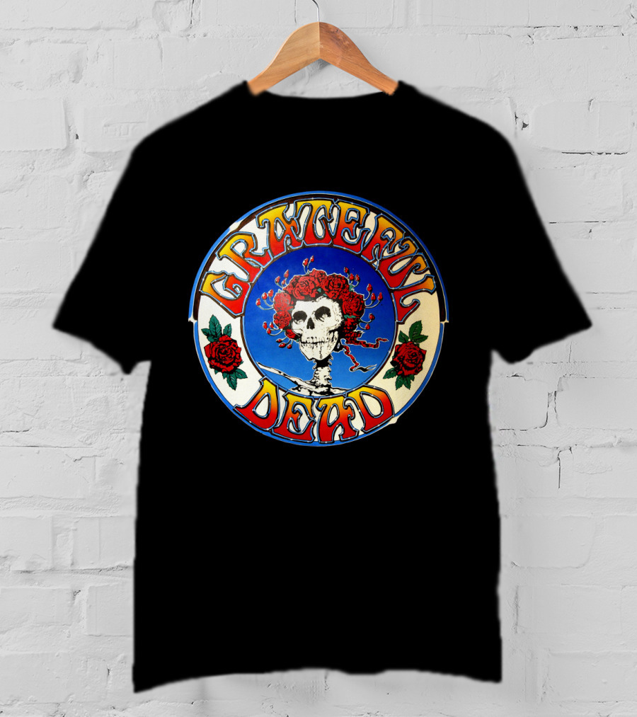 Grateful Dead Skeleton And Roses Circular T-Shirt