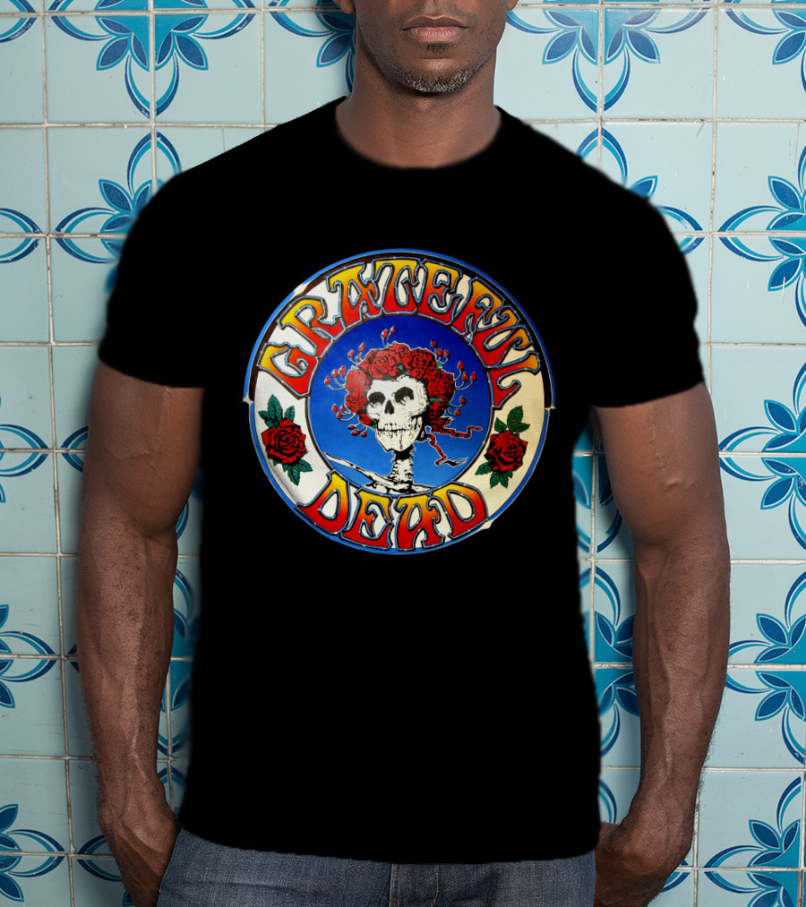 Grateful Dead Skeleton And Roses Circular T-Shirt