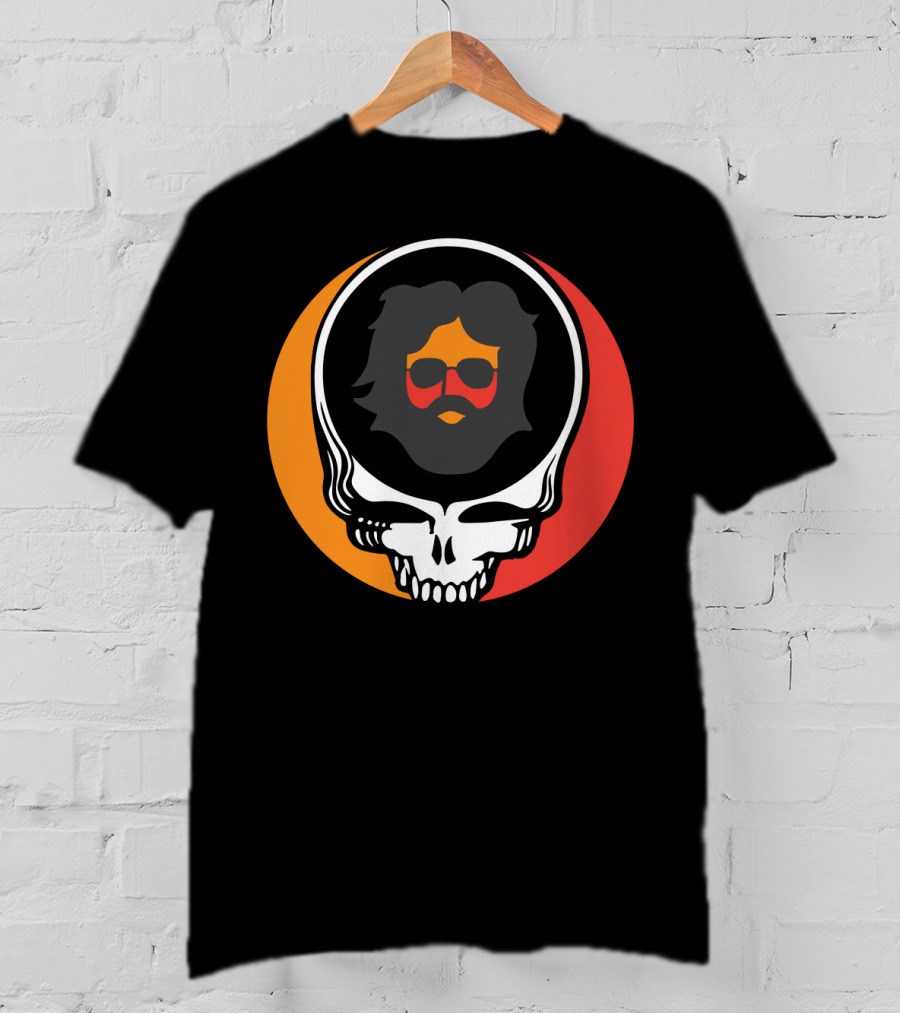 Grateful Dead Skull With Sunglasses And Sunset Colors T-Shirt