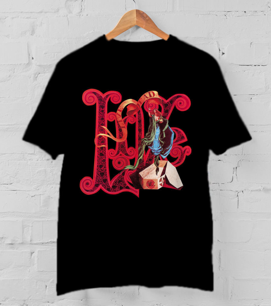 Grateful Dead Love Skeleton Roses Artistic T-Shirt
