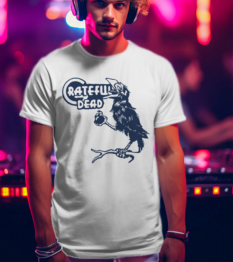Grateful Dead Crow Holding Heart T-Shirt
