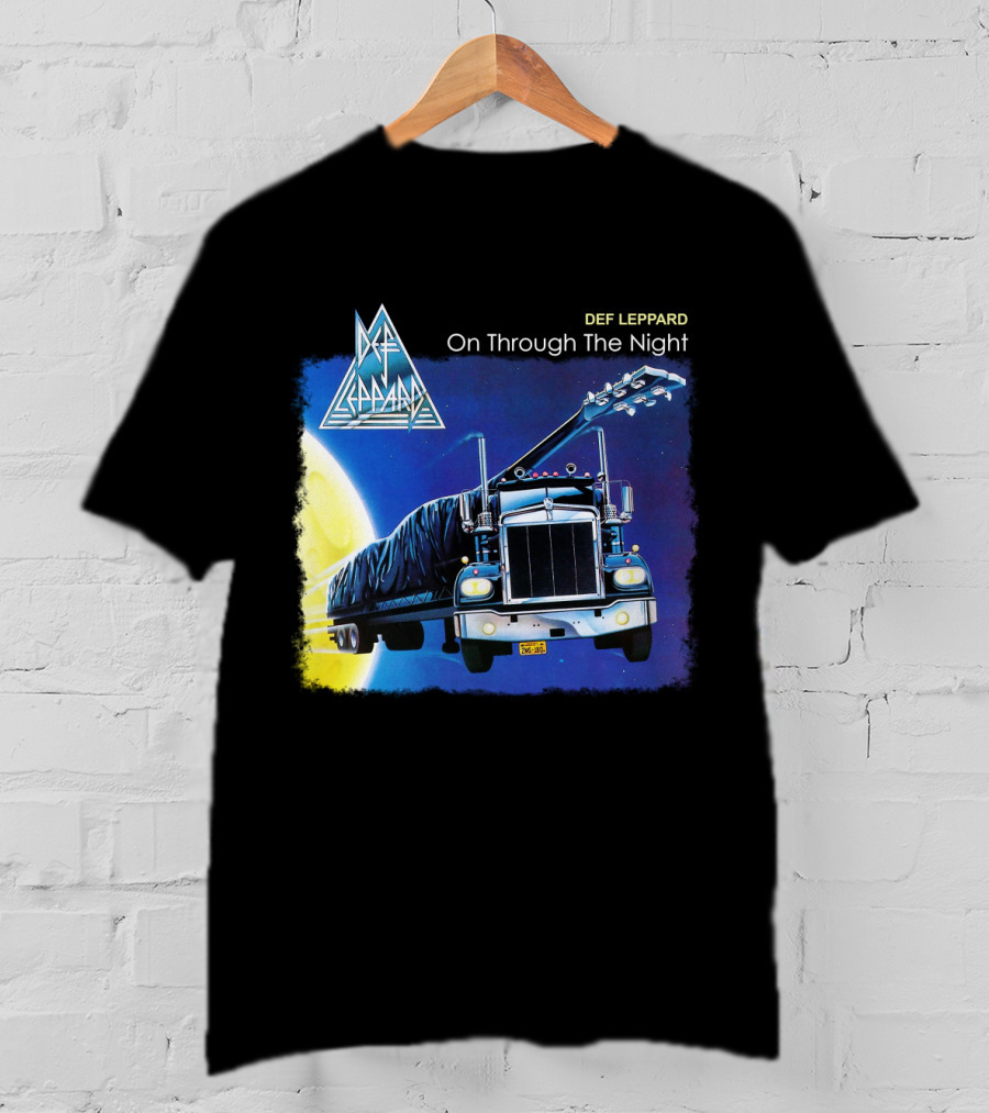 Def Leppard On Through The Night Truck And Moon T-Shirt