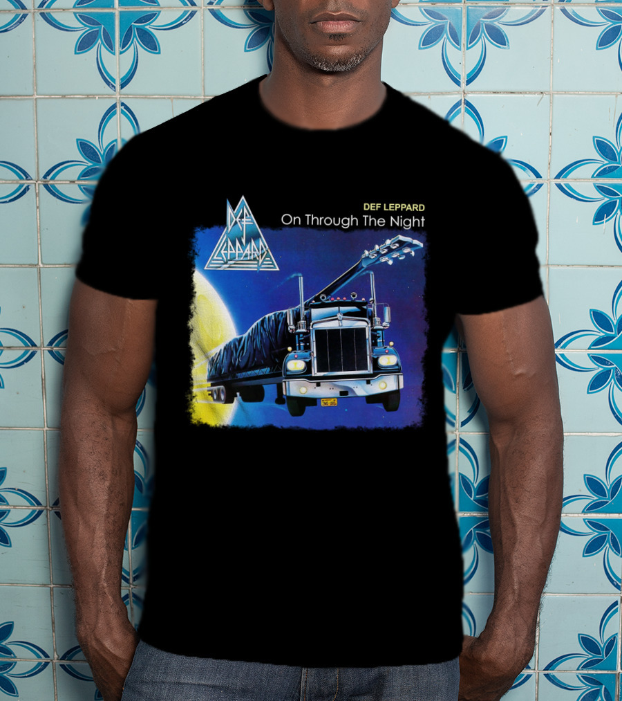 Def Leppard On Through The Night Truck And Moon T-Shirt
