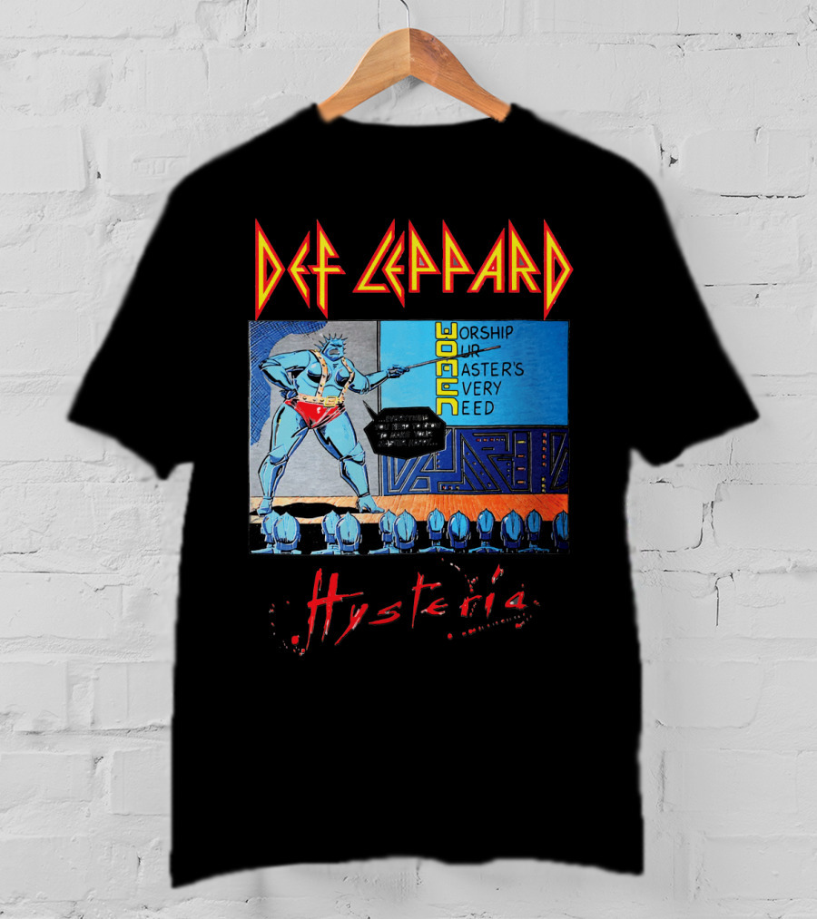 Def Leppard Hysteria Worship Woman Master's Need T-Shirt
