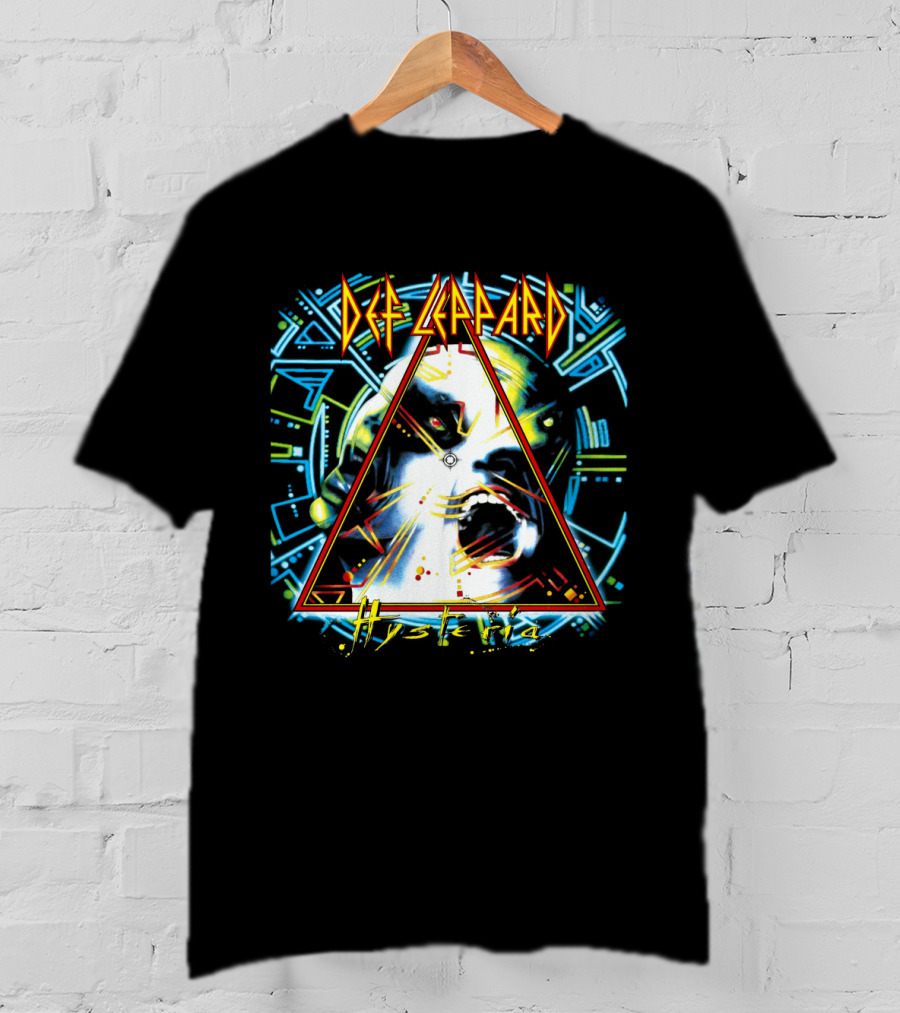 Def Leppard Hysteria Album Art Vintage Retro T-Shirt