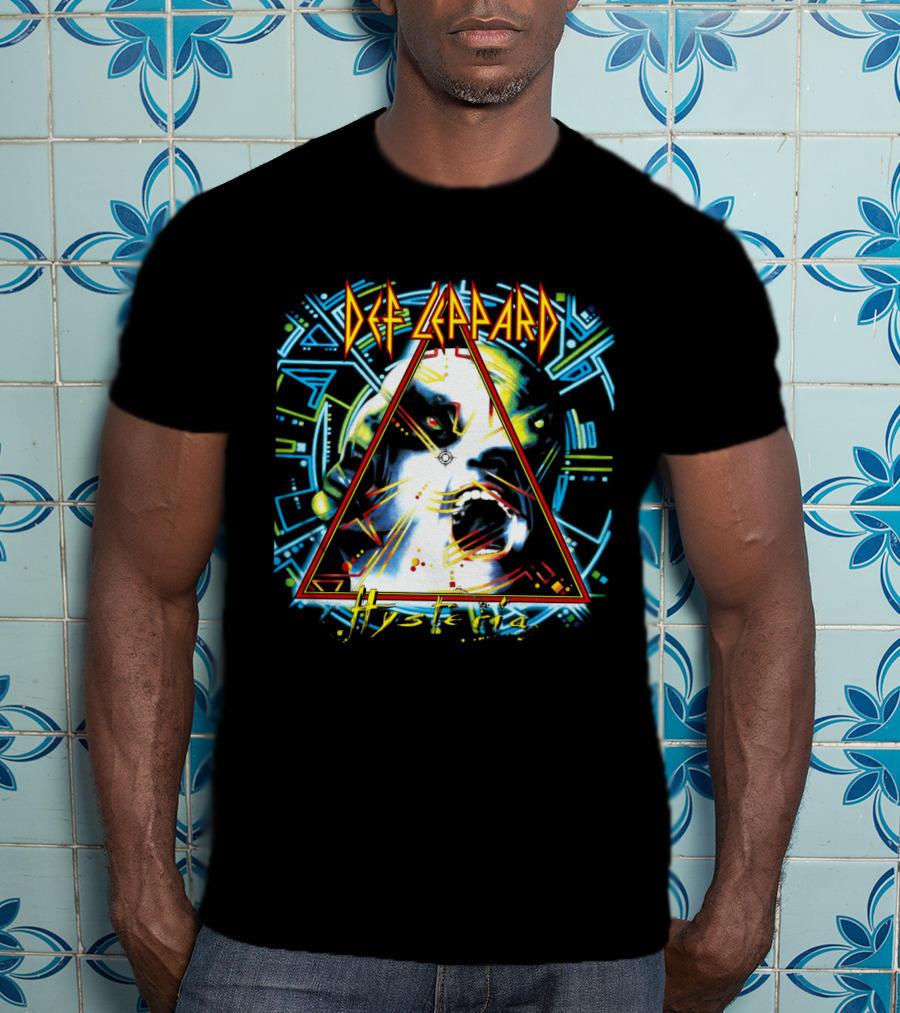 Def Leppard Hysteria Album Art Vintage Retro T-Shirt