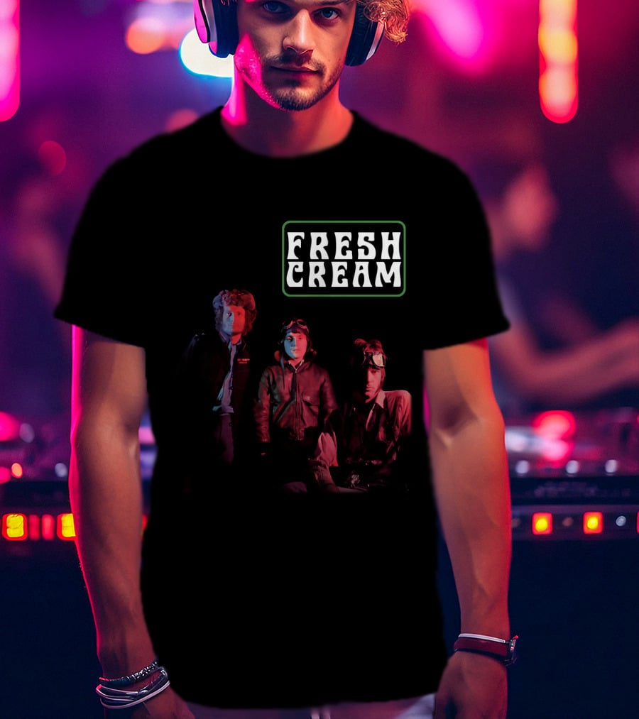Fresh Cream 1966 Rock Band Album Cover Art T-Shirt