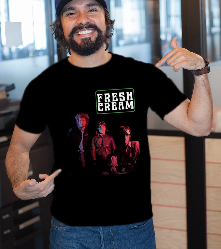 Fresh Cream 1966 Rock Band Album Cover Art T-Shirt