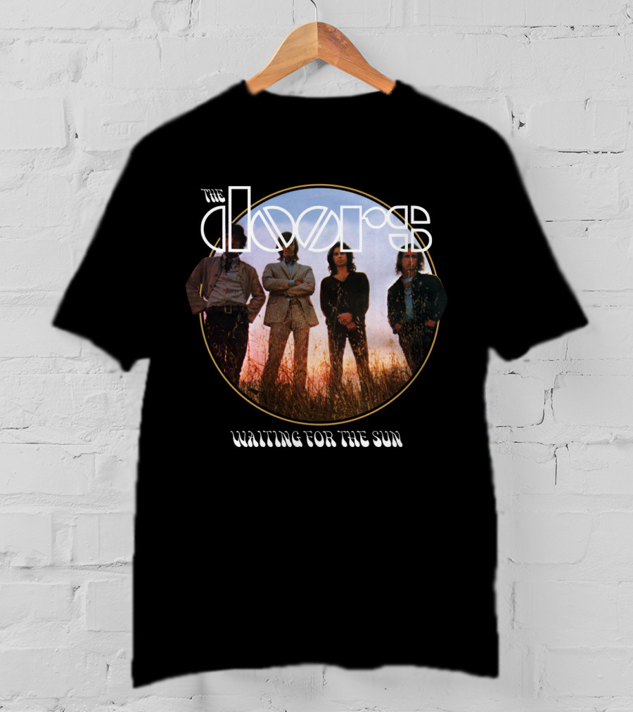 The Doors Waiting For The Sun Album Cover Vintage Style T-Shirt