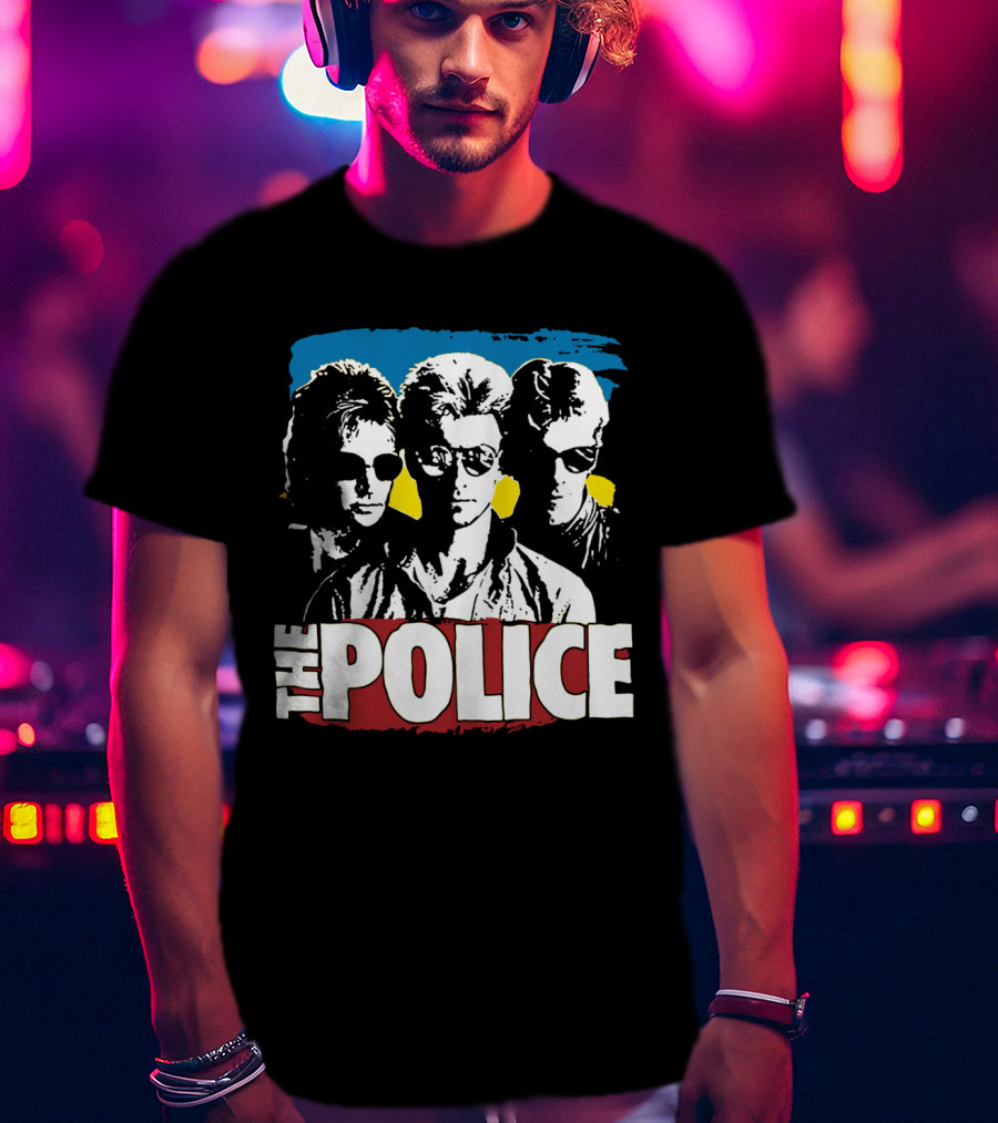 The Police Band Retro Style Silhouette T-Shirt