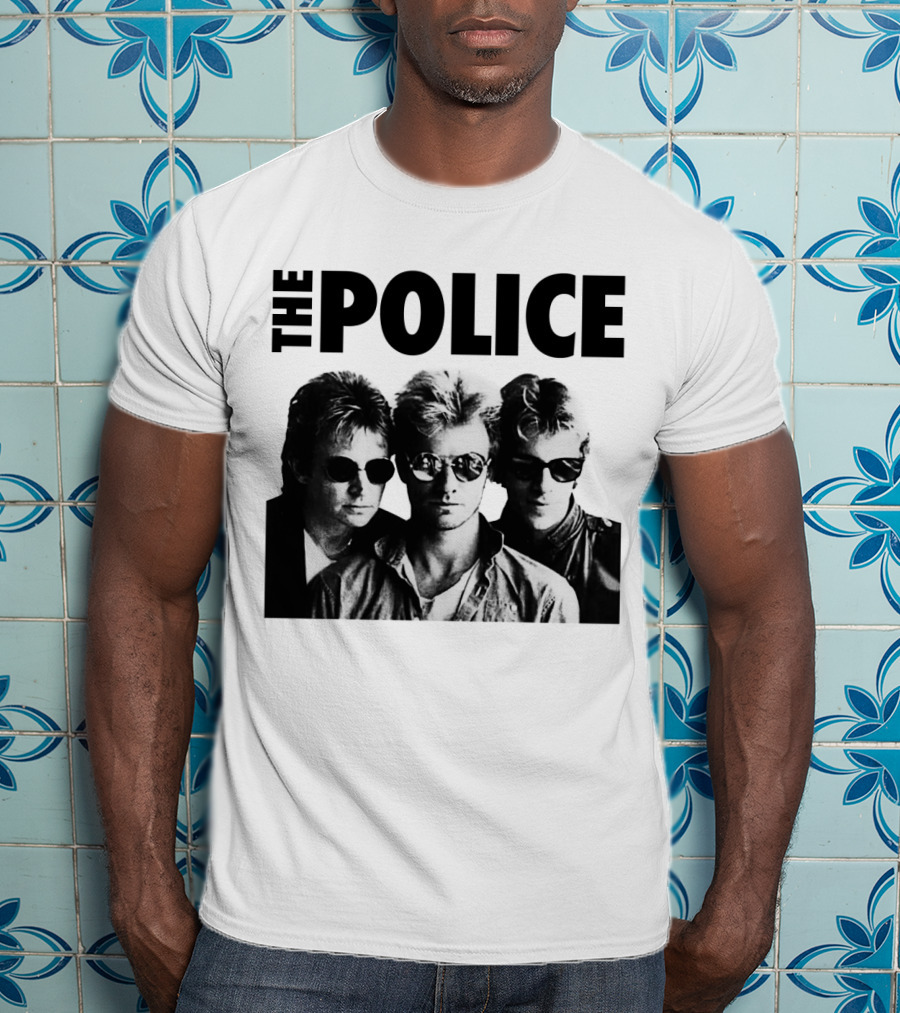 The Police Band Black And White Photo Tp T-Shirt