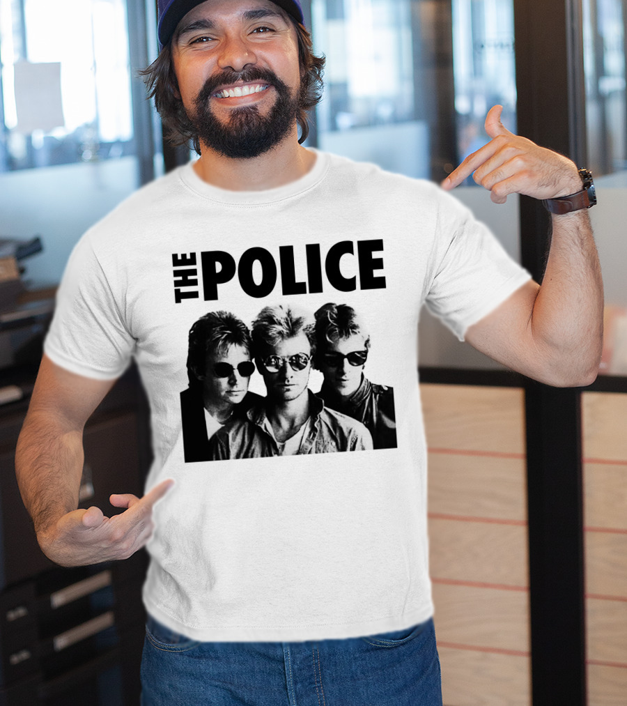 The Police Band Black And White Photo Tp T-Shirt