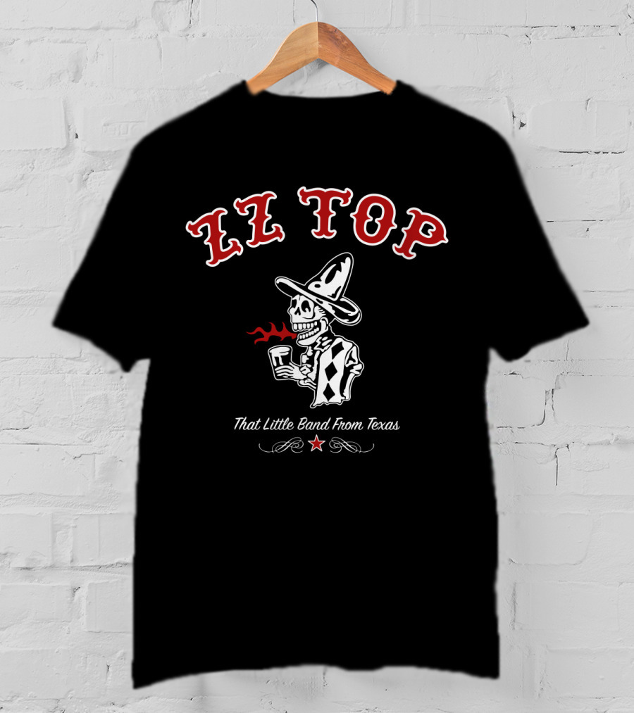 Zz Top That Little Band From Texas Skeleton And Hat T-Shirt