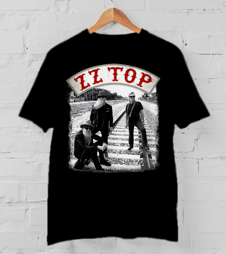 Zz Top Band On Railroad Tracks T-Shirt