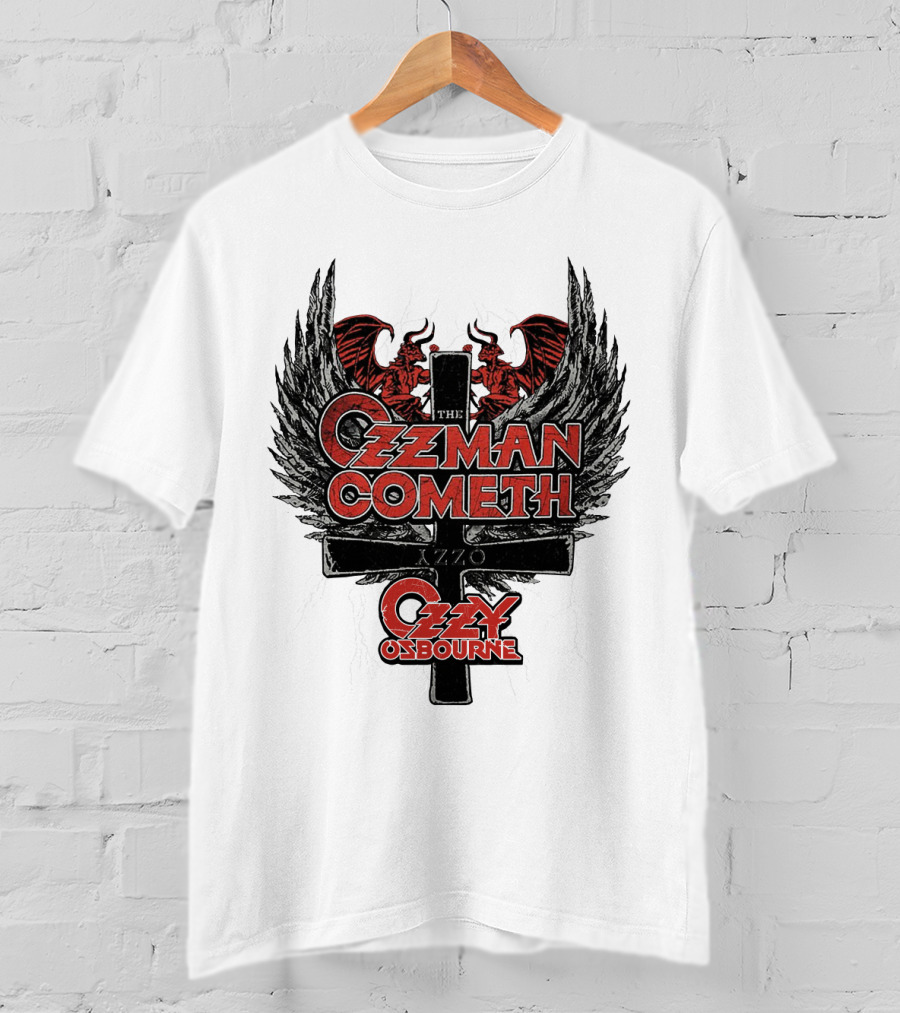 The Ozzman Cometh Ozzy Osbourne Oz 18 Winged Cross T-Shirt