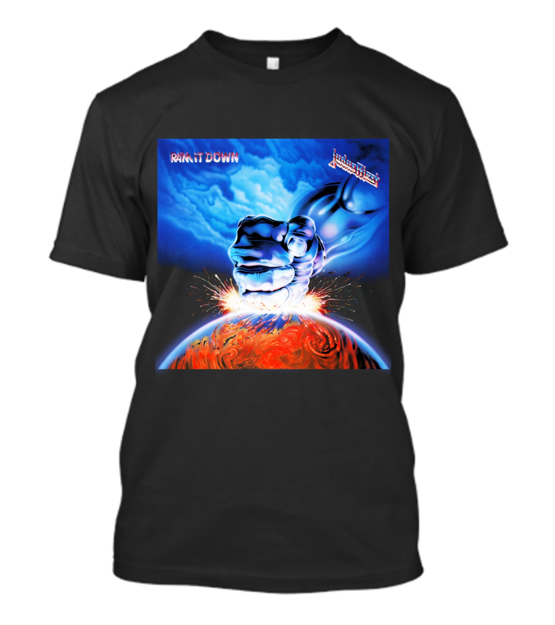 Rain It Down Judas Priest Fist Artwork T-Shirt