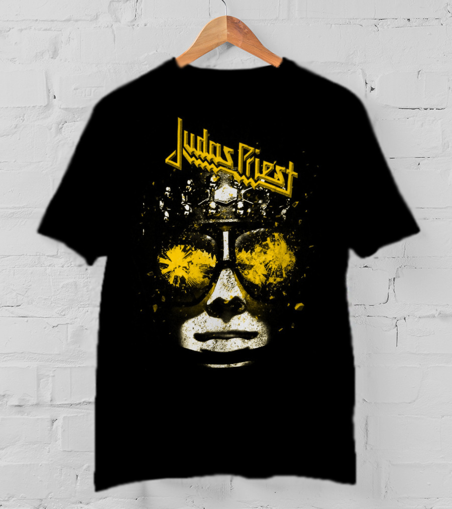 Judas Priest Metal Sunglasses Face Artwork T-Shirt