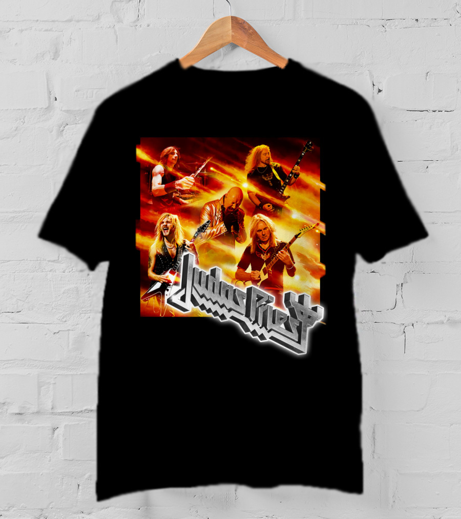 Judas Priest Firepower Tour Band Members Collage T-Shirt