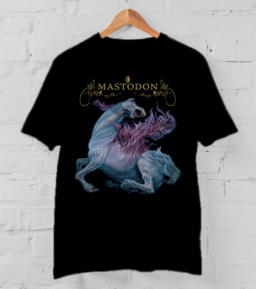 Mastodon Fiery Horse Artwork T-Shirt