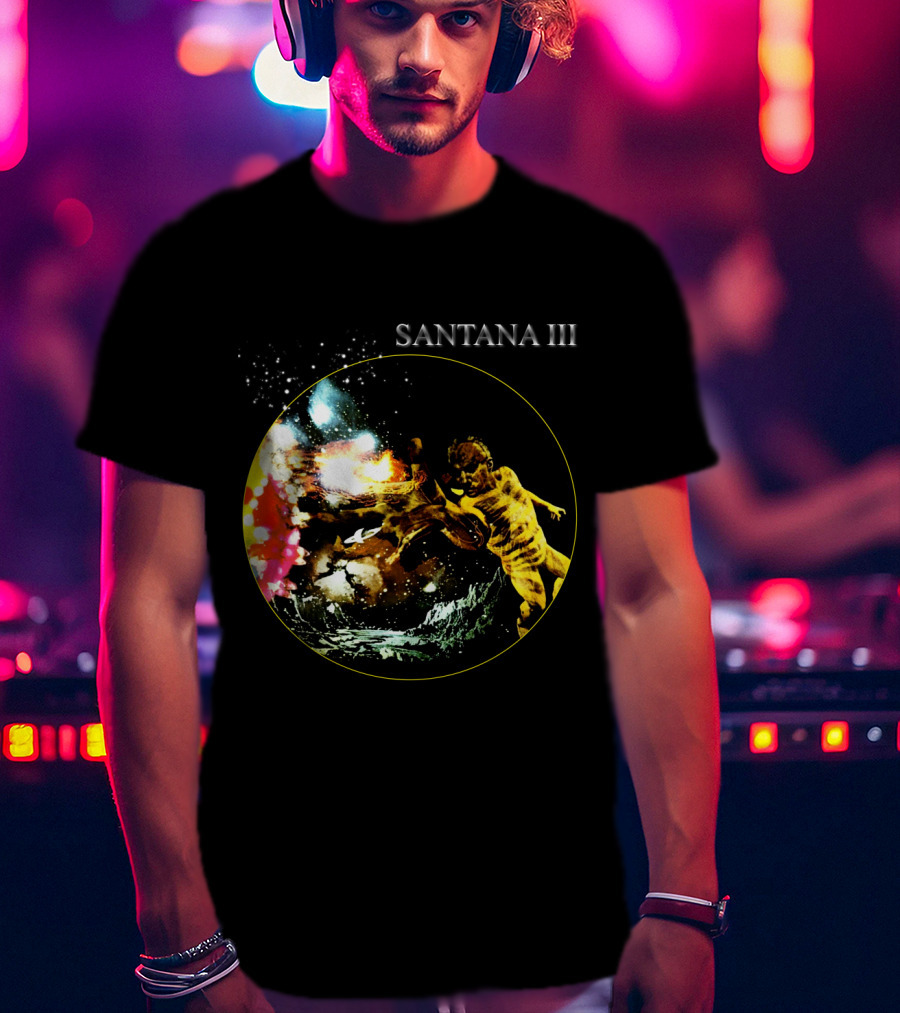 Santana Iii Psychedelic Cosmic Artwork T-Shirt