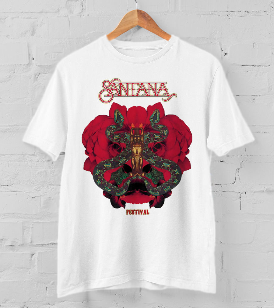 Santana Festival Snake And Rose T-Shirt