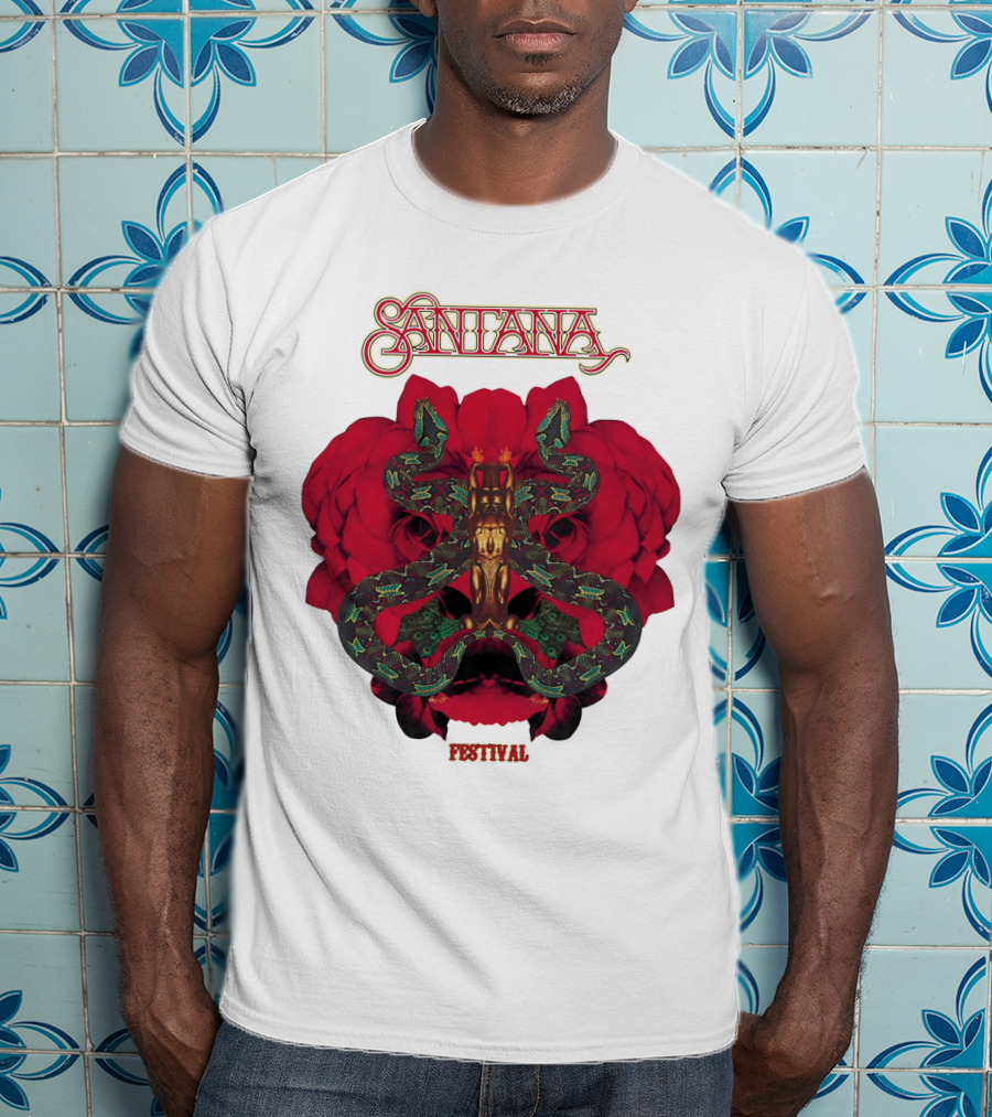 Santana Festival Snake And Rose T-Shirt