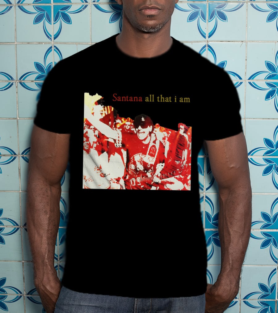Santana All That I Am Red And White Guitarist T-Shirt