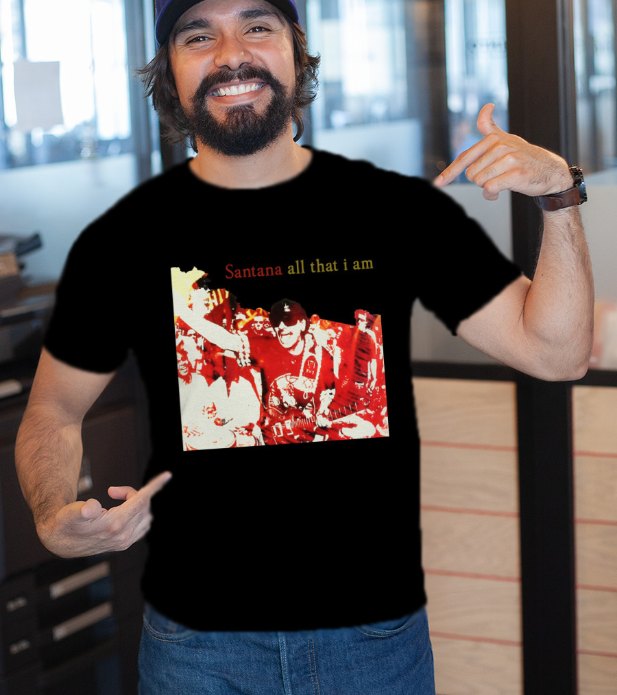 Santana All That I Am Red And White Guitarist T-Shirt