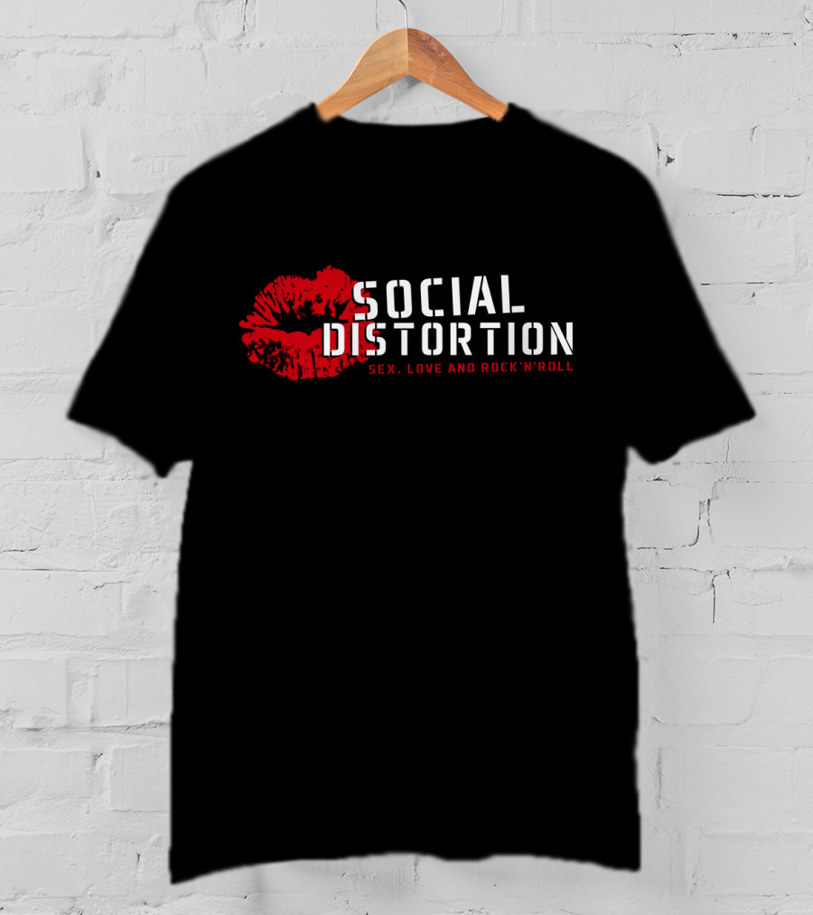 Social Distortion Sex Love And Rock 'N' Roll Red Lips T-Shirt