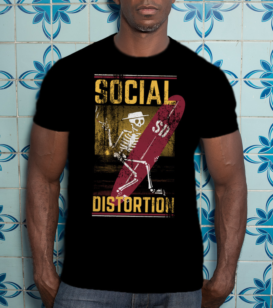 Social Distortion Sd Skeleton Surfer T-Shirt