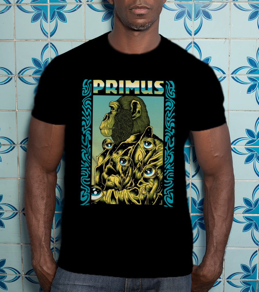 Primus Surreal Ape With Hypnotic Eyes In Psychedelic Art Style T-Shirt