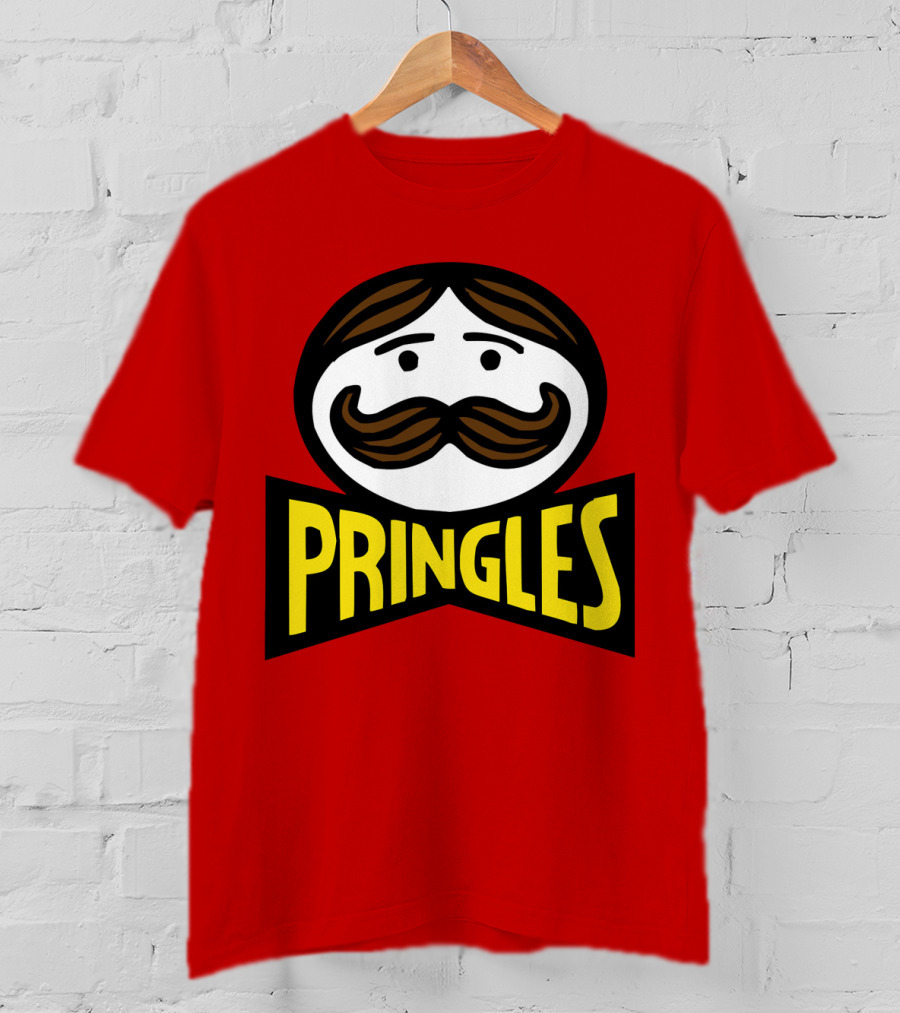 Prm 36 Pringles Logo Mustache And Bowtie T-Shirt