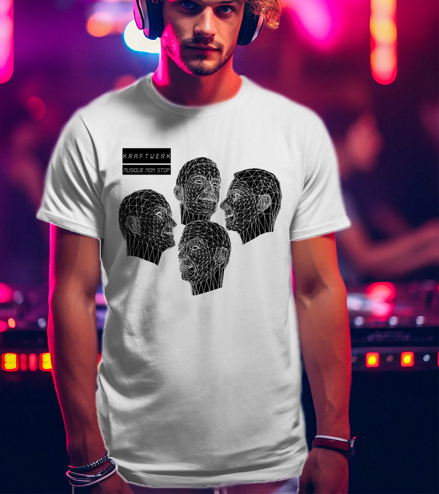 Kraftwerk Musique Non Stop Geometric Faces T-Shirt