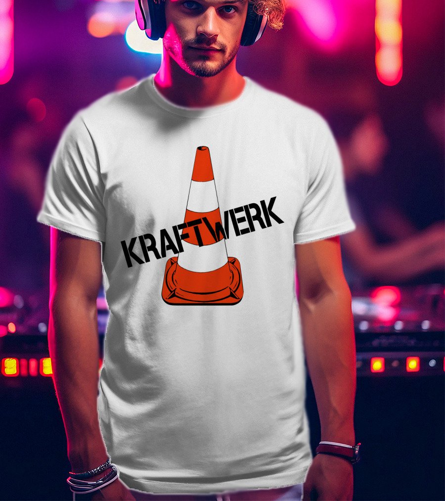 Kraftwerk Highway Traffic Cone Retro T-Shirt