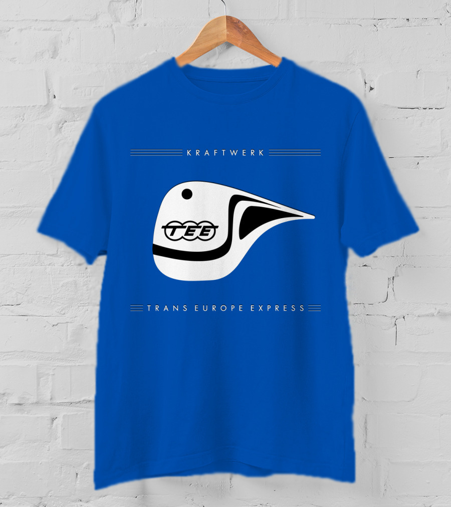 Kraftwerk Trans Europe Express Tee Bird Logo Blue T-Shirt