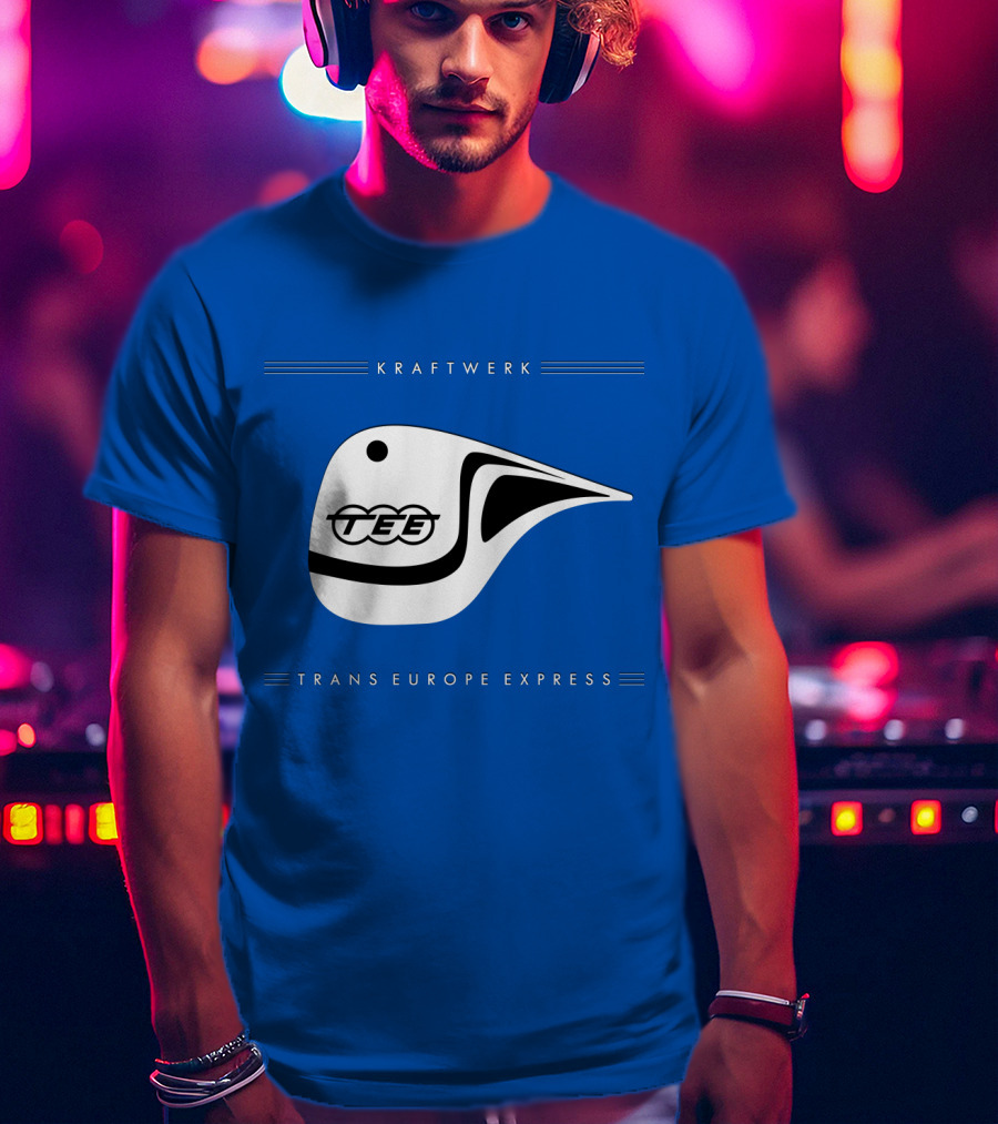 Kraftwerk Trans Europe Express Tee Bird Logo Blue T-Shirt