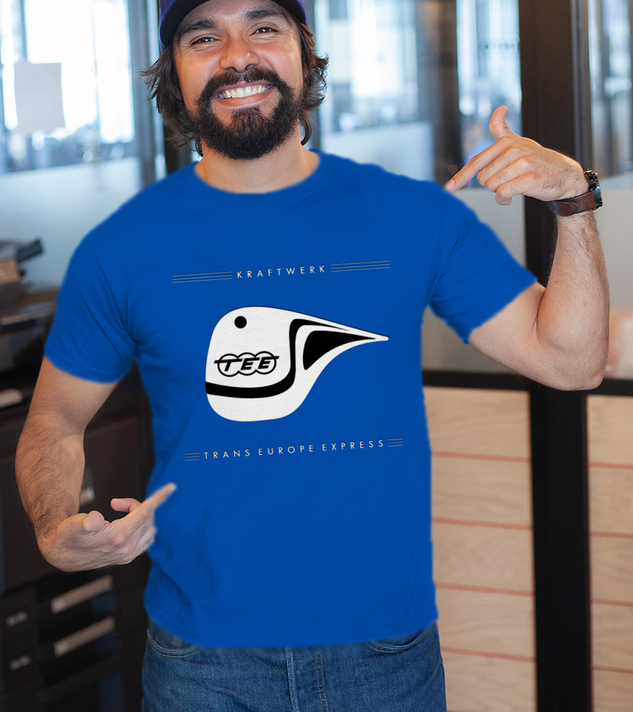 Kraftwerk Trans Europe Express Tee Bird Logo Blue T-Shirt