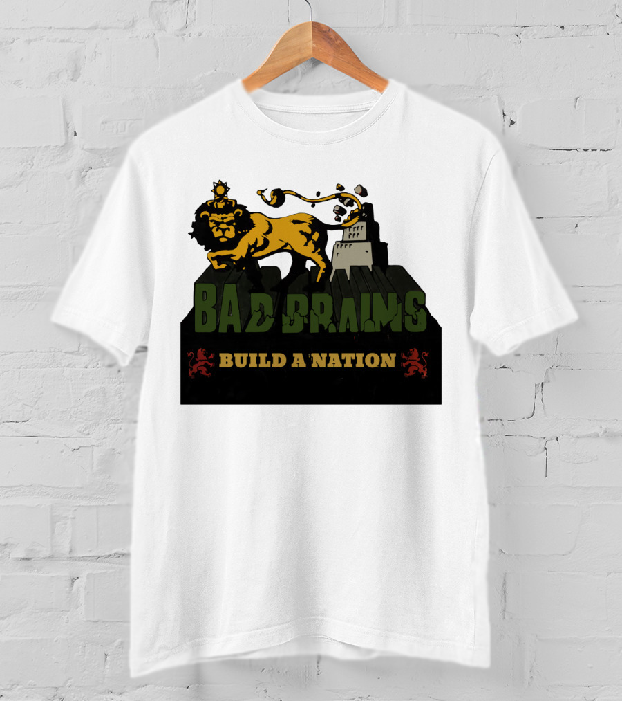 Bad Brains Build A Nation Lion Reggae Punk T-Shirt