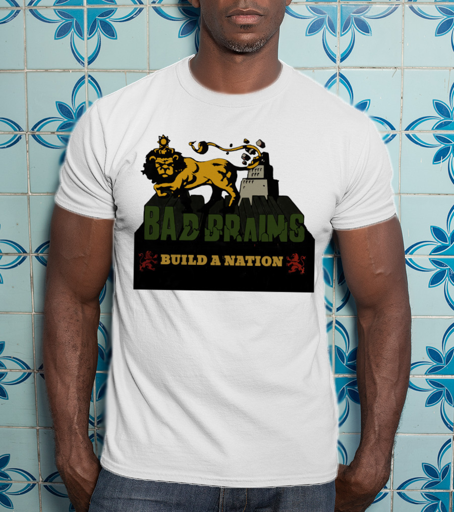 Bad Brains Build A Nation Lion Reggae Punk T-Shirt
