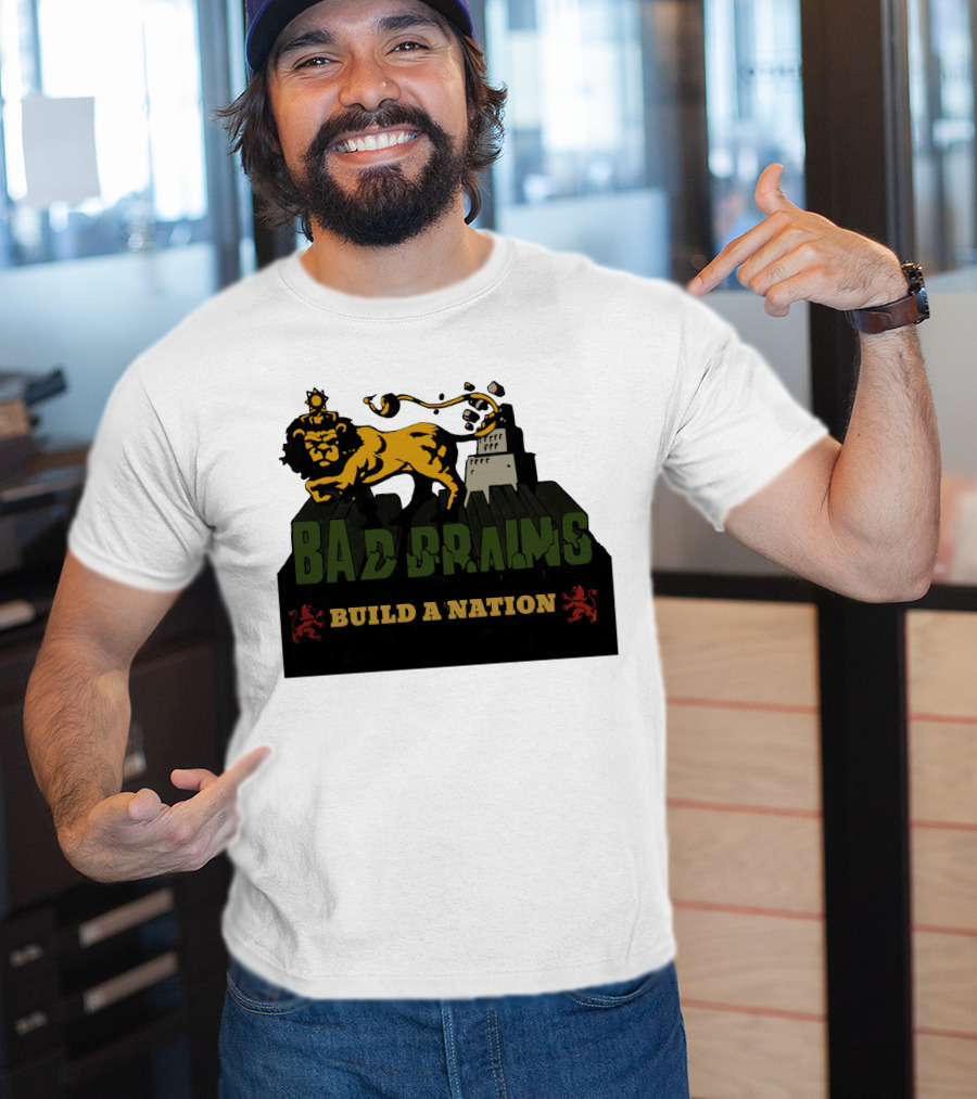 Bad Brains Build A Nation Lion Reggae Punk T-Shirt
