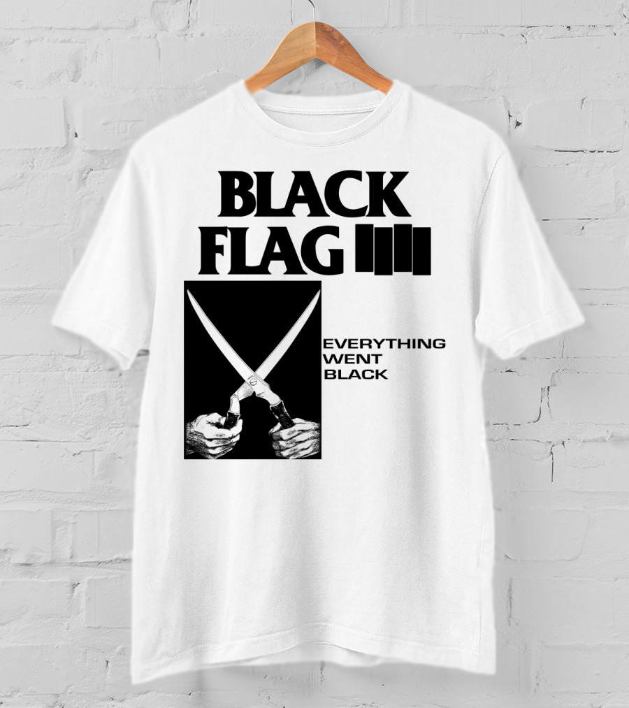 Black Flag Everything Went Black Scissors Artwork T-Shirt