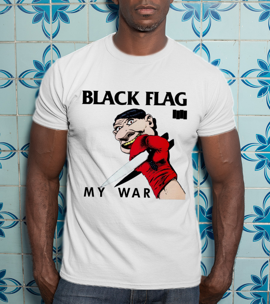 Black Flag My War Knife T-Shirt