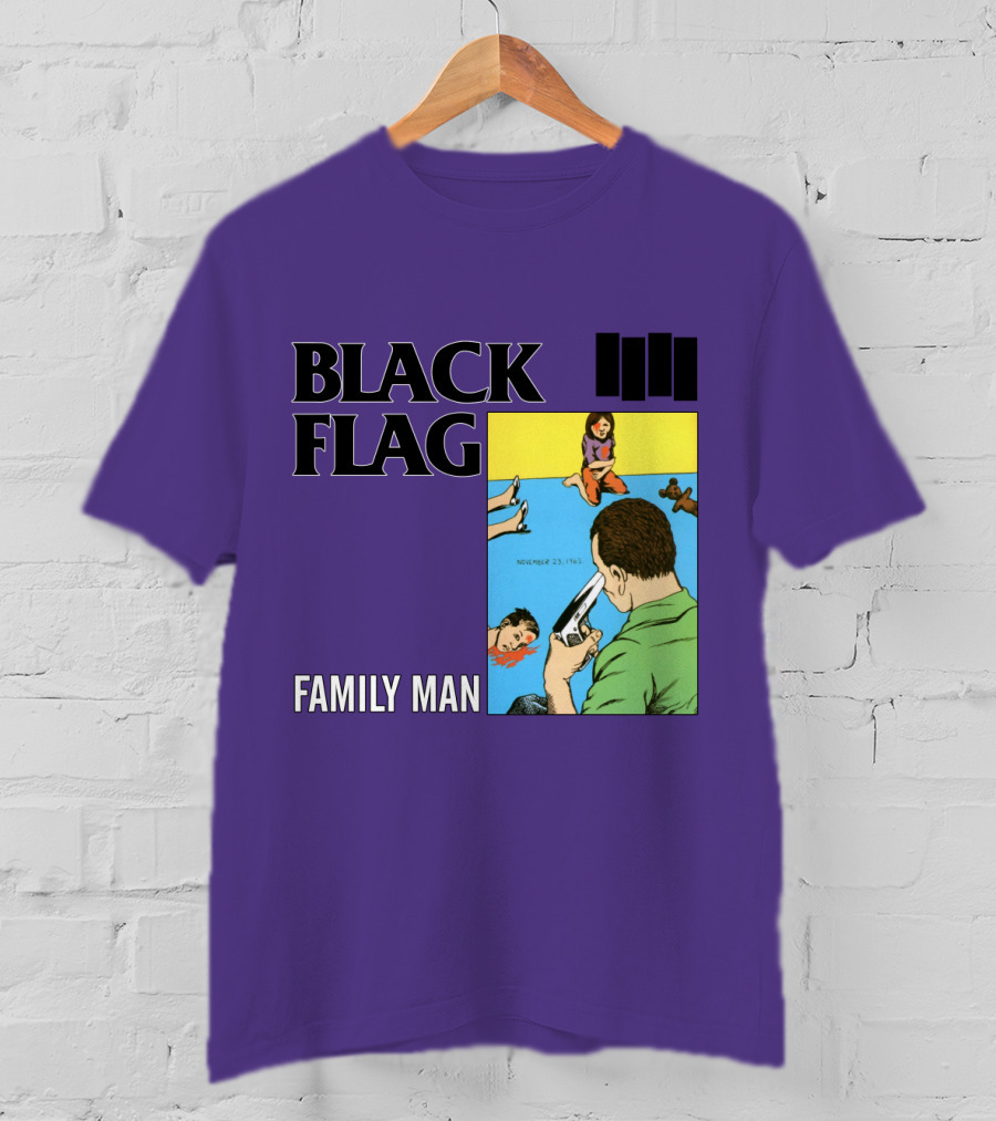Black Flag Family Man - Nervous 23-1983 T-Shirt