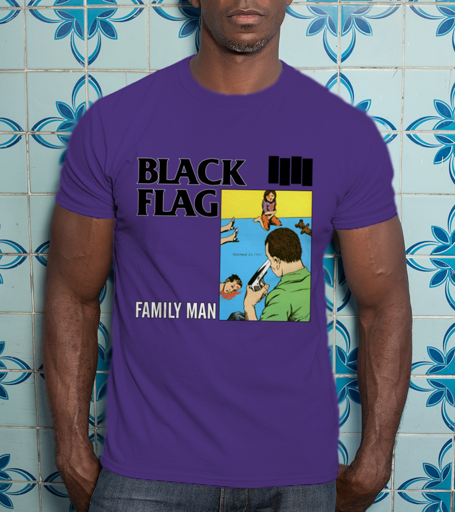Black Flag Family Man - Nervous 23-1983 T-Shirt