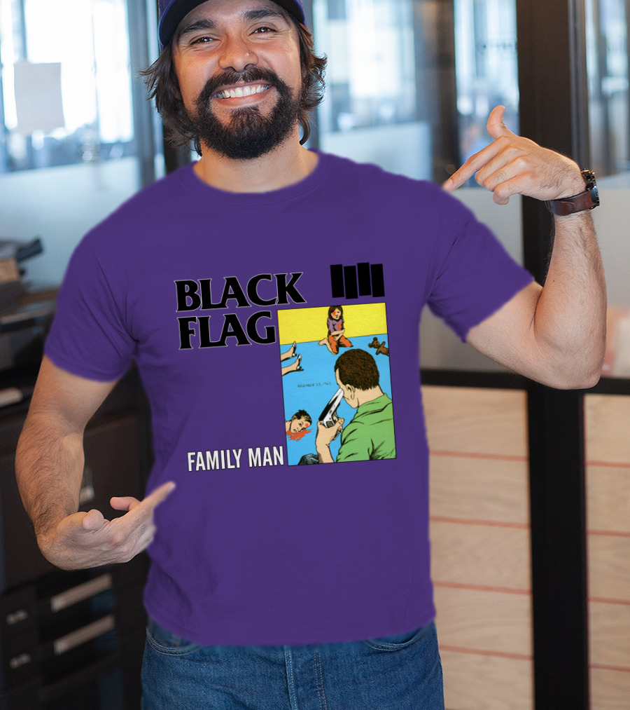 Black Flag Family Man - Nervous 23-1983 T-Shirt