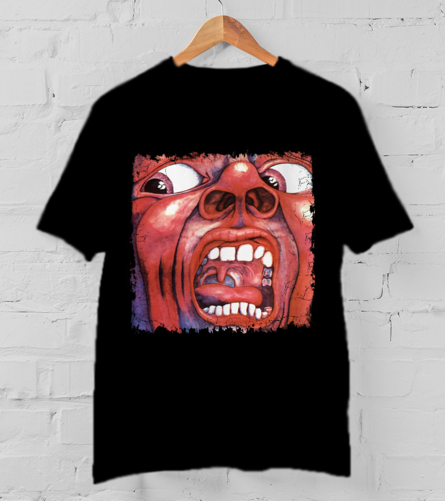 KC 03 In The Court Of The Crimson King Album Art Distorted Red Face T-Shirt
