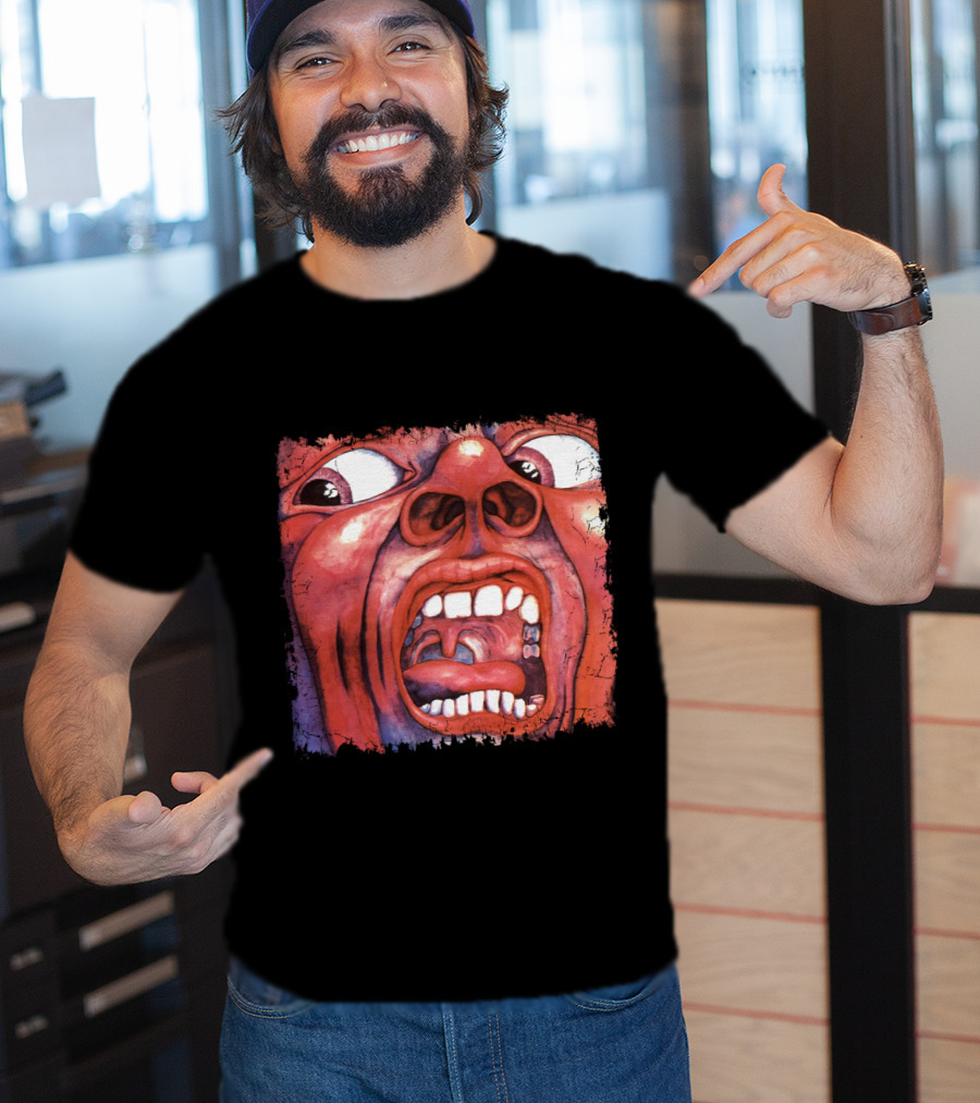 KC 03 In The Court Of The Crimson King Album Art Distorted Red Face T-Shirt