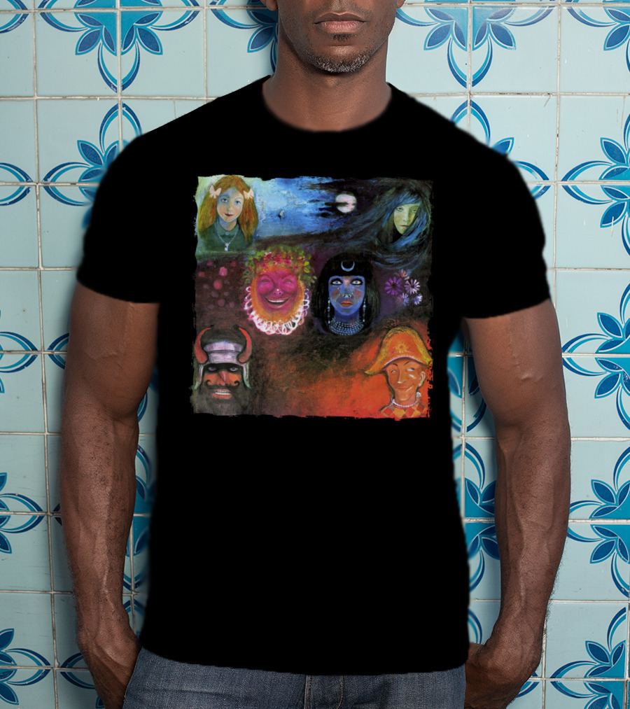 King Crimson In The Wake Of Poseidon Album Cover Art Faces T-Shirt