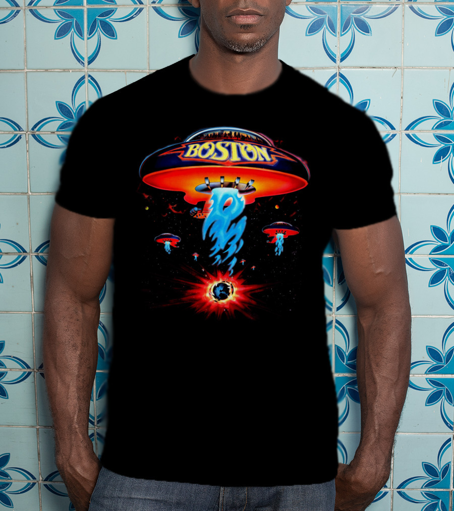 Boston Spaceship Imagery Bt 08 Earth Explosion T-Shirt